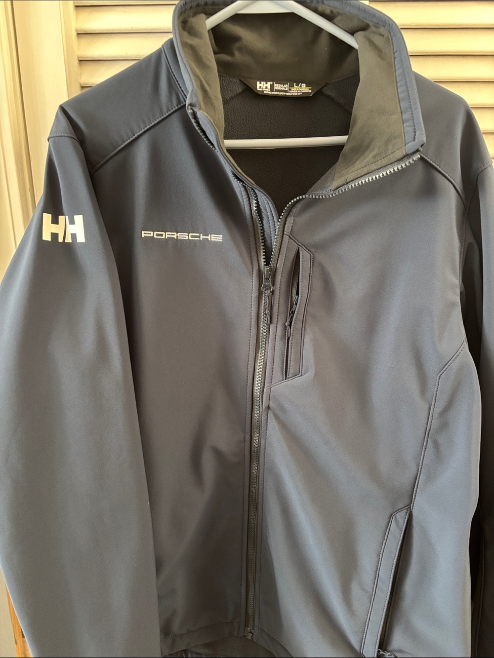 Helly Hansen Navy Blue Softshell Jacket with Porsche Logos